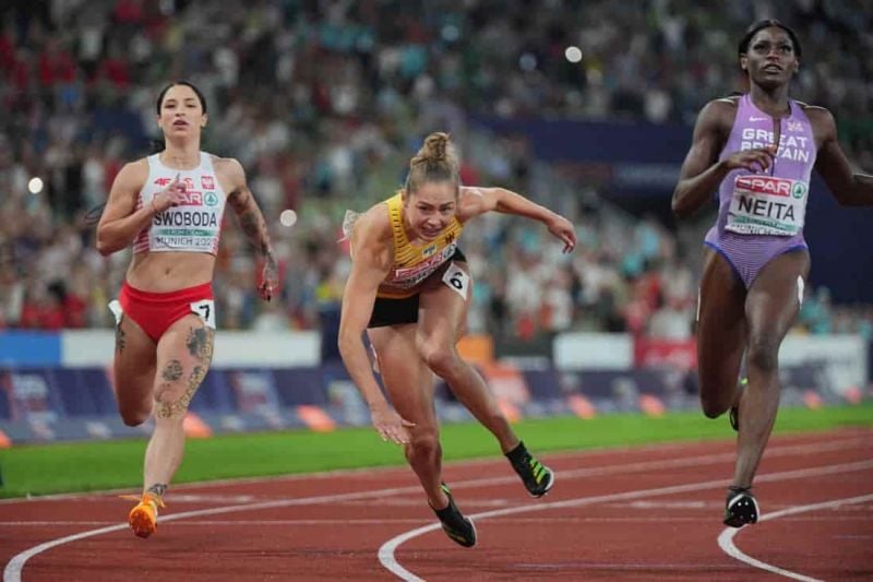 Women's 100m Final Results European Athletics Championships Munich